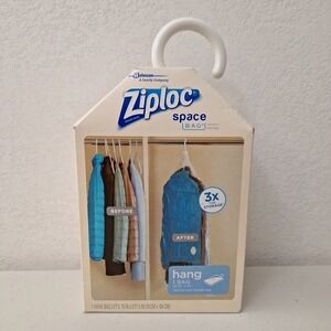 ZIPLOC Vacuum Seal Hanging Space Bag, 3x the Storage, 27.75" X 41" NEW